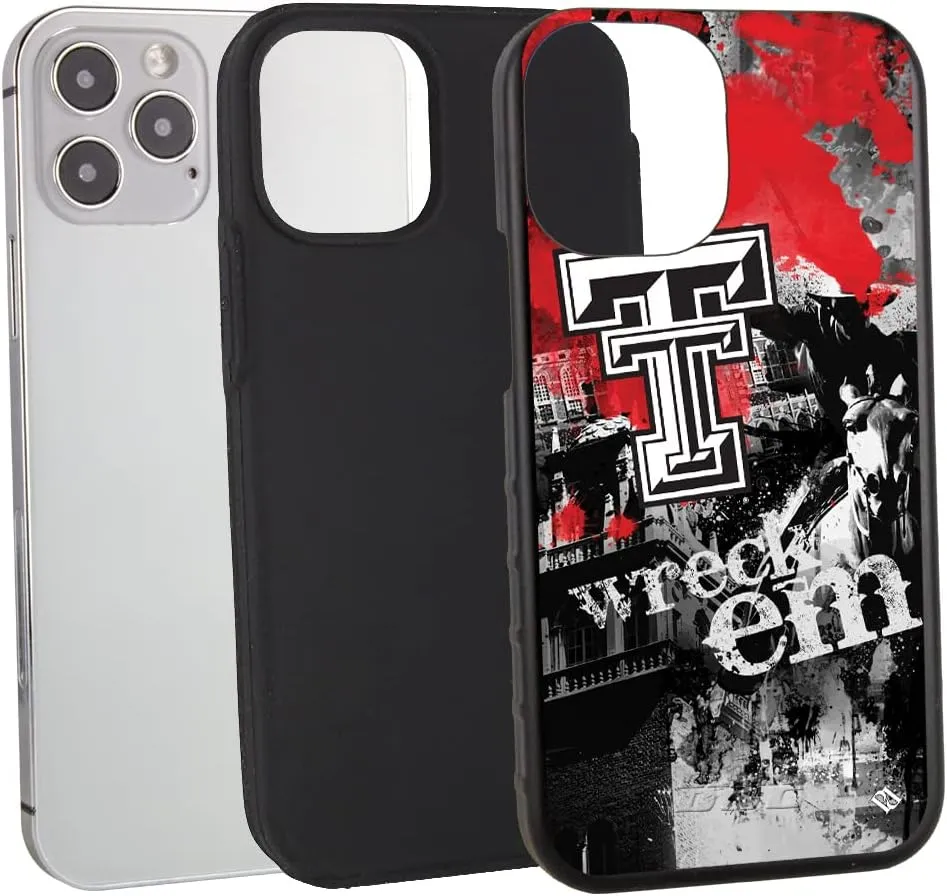 Guard Dog Texas Tech Red Raiders - Paulson Designs Spirit DP Hybrid Case for iPhone 12/12 Pro - Black w/Black