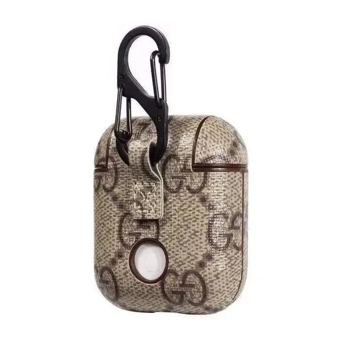 GUCCI Style AirPods 1/2 Classic Leather Protective Case