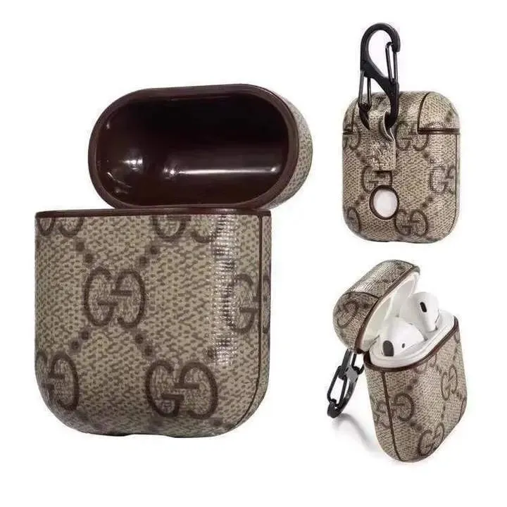 GUCCI Style AirPods 1/2 Classic Leather Protective Case