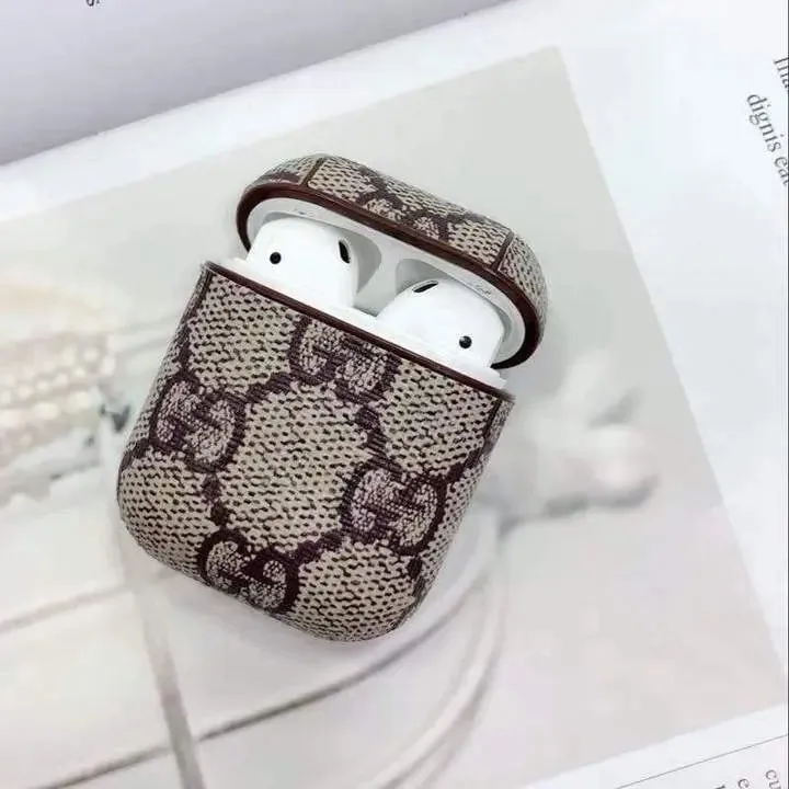 GUCCI Style AirPods 1/2 Classic Leather Protective Case