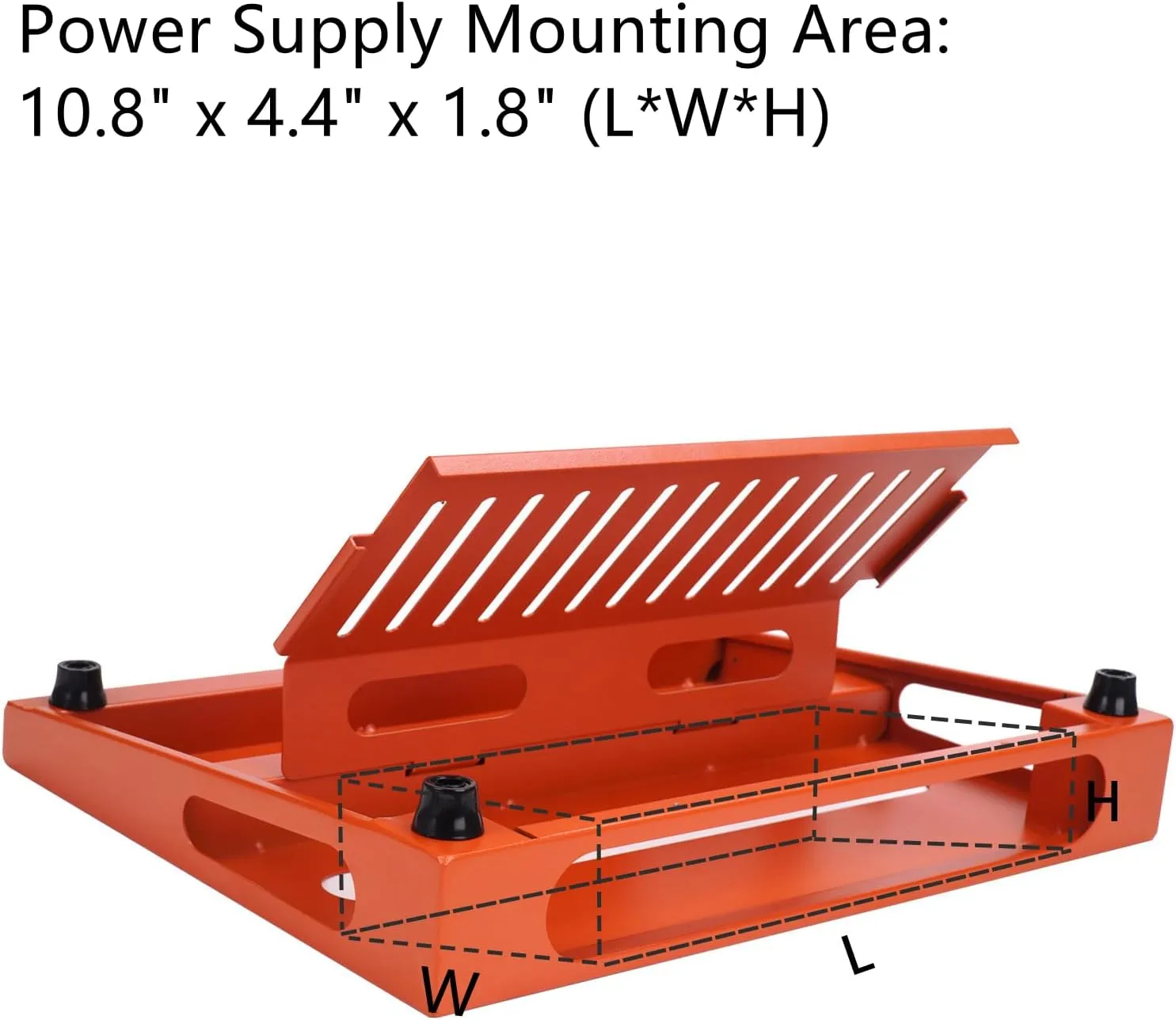 Guitar Pedal Board 13.8" x 11" Guitar Pedalboard with Carry Bag, Built-in Power Supply Bracket (Orange)