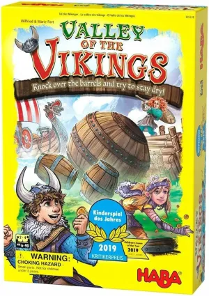 HABA Valley of The Vikings: Fun Kids Board Games, Action-Packed Barrel Bowling Adventure Games for Ages 6 , 2019 Children's Game of The Year Winner, Made in Germany