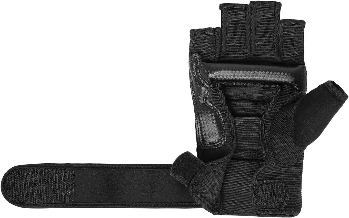 Half Finger Kickboxing Gloves - Also Fit for Taekwondo Sparring,Training Light Workouts, Muay Thai, Martial Arts(Karav MAGA),Karate,Shadow Boxing,Cardio Kickboxing Class,Combat Class