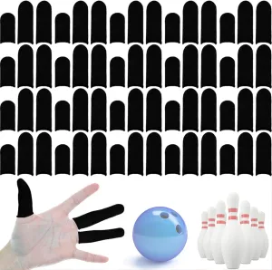 HALLEAST 60 Pieces Finger Sleeves for Bowling, Disposable Bowling Thumb Sleeves Anti-Sweat Breathable Protector Seamless Lightweight Anti-Skid Glove for Right Hand & Left Hand