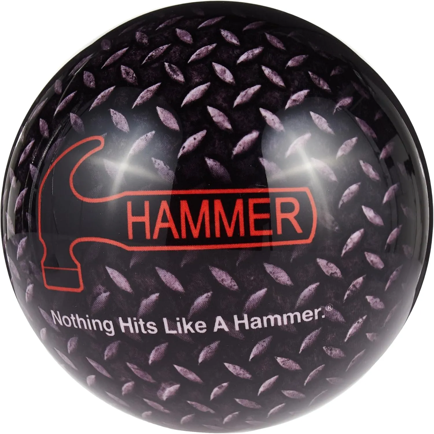 Hammer Diamond Plate Bowling Ball - Grey/Black 12lbs