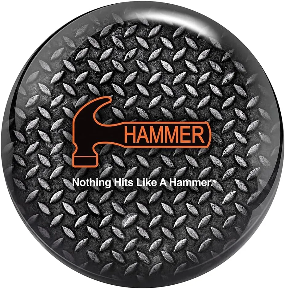 Hammer Diamond Plate PRE-DRILLED Bowling Ball - Grey/Black