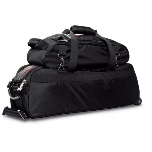 Hammer Premium Slim Triple Tote With Shoe Pouch Black Bowling Bag