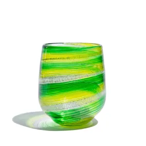 Hand Blown Cremation Glass Votive Holder | Honeydew