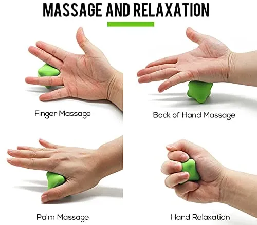 Hand Grip Strengthener Workout Kit (10Pcs )Hands Grip Strength Trainer, Forearm Gripper, Finger Exerciser Stretcher Wrist Ball, Stress Relief Ball for Men and Women, Injury Recovery
