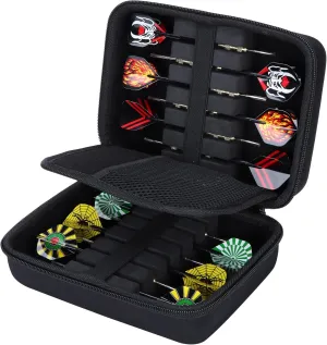 Hard Case Compatible with Steel or Soft Darts Set, Storage Holder Fits Dart Tips Shafts Flights and Accessories