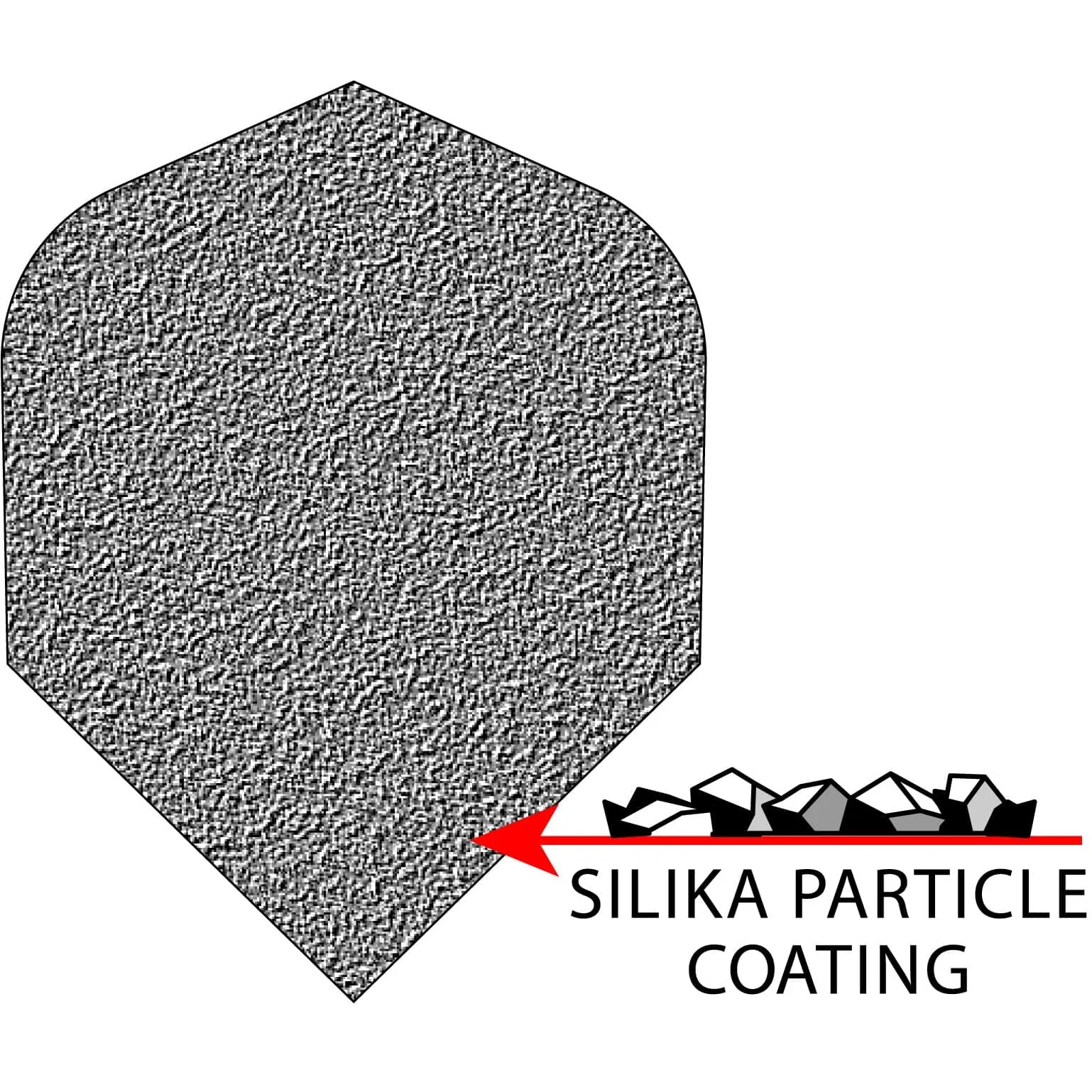 Harrows Silika Dart Flights - Tough Crystaline Coated - Std - No2