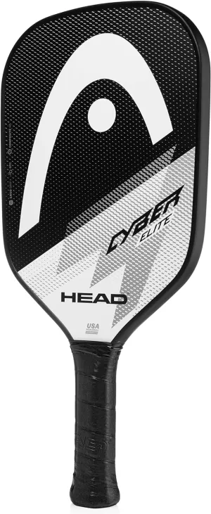 Head Cyber Elite Pickleball Paddle, Fiberglass Surface, Black/White Color, Beginning to Intermediate Levels