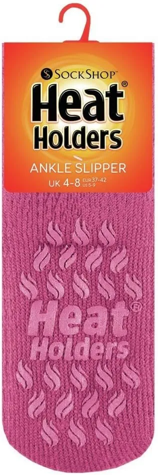 HEAT HOLDERS - Ladies low cut thermal slipper ankle socks in 4 colors, 5-9 US
