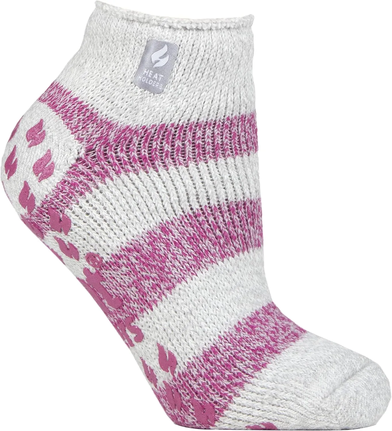 HEAT HOLDERS - Ladies low cut thermal slipper ankle socks in 4 colors, 5-9 US