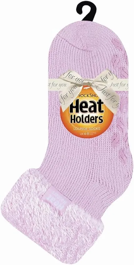 HEAT HOLDERS - Lounge Thermal Non Slip Bed Socks With Grip for Women