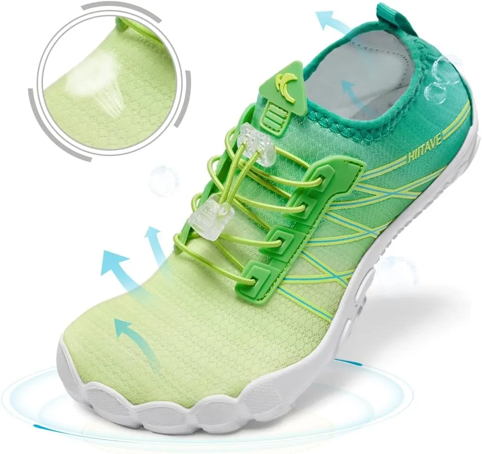 HIITAVE Water Shoes Non Slip Aqua Shoes Barefoot Quick Dry Lightweight with Beach River Swim Pool for Men Women Gradient Color…