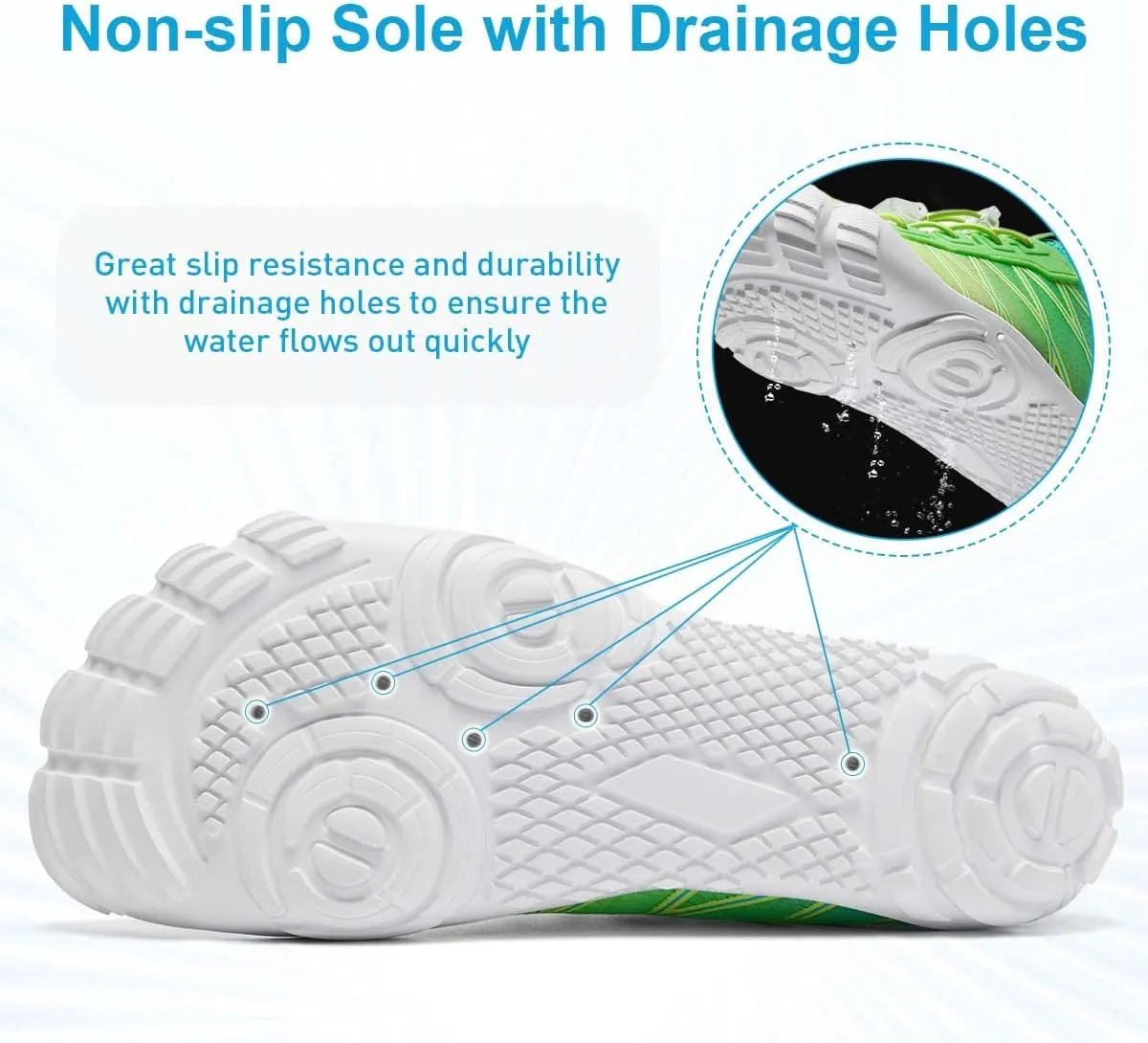 HIITAVE Water Shoes Non Slip Aqua Shoes Barefoot Quick Dry Lightweight with Beach River Swim Pool for Men Women Gradient Color…