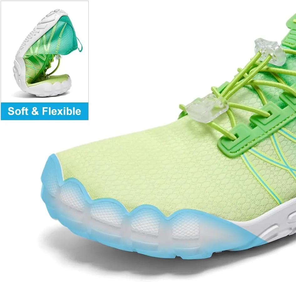 HIITAVE Water Shoes Non Slip Aqua Shoes Barefoot Quick Dry Lightweight with Beach River Swim Pool for Men Women Gradient Color…