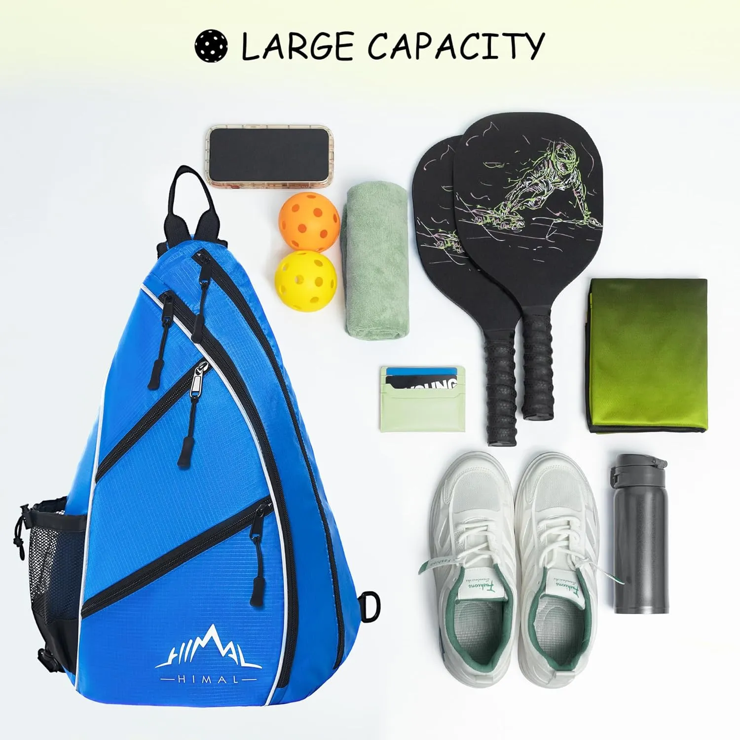 Himal Pickleball Bag Adjustable, Pickleball Backpack with Water Bottle Holder for Men and Women