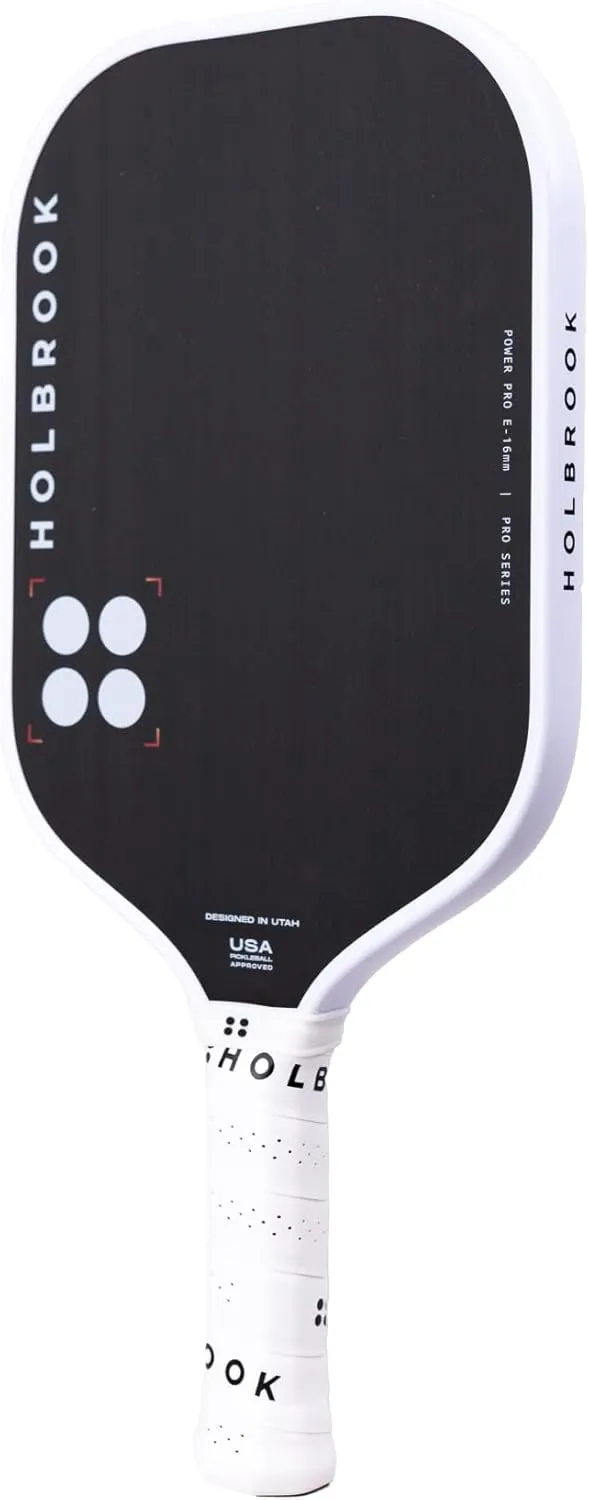 Holbrook Pickleball Paddles - Power Pro (Pro Series) Elite USAPA Approved Pickleball Paddle with Carbon Fiber Surface, Edgecraft Foam Polypropylene Core, Controlled Touch, Power and Spin