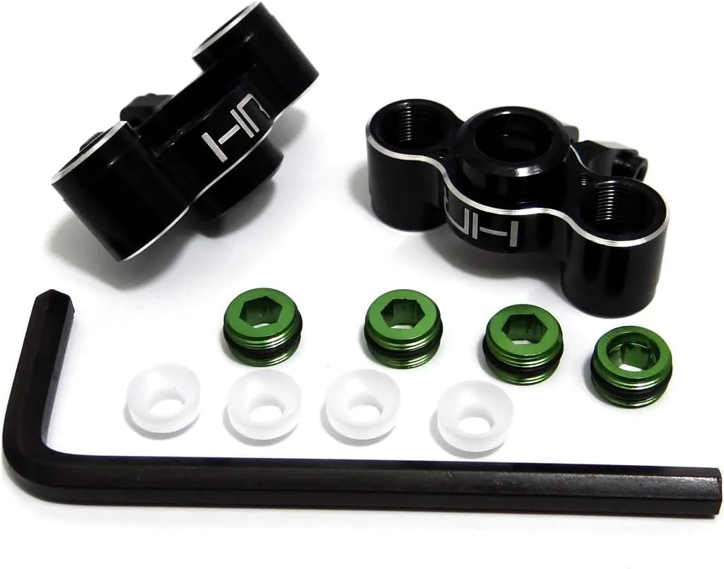 Hot Racing VXS21G01 Aluminum Knuckles 1/16 Pair (Green Screw)