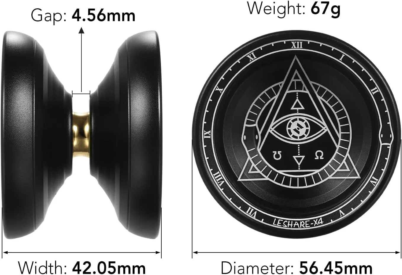 HXBER YOYO Ball, Professional Yoyo Competitive Aluminum Yoyo Ball Yo Yo Gift with Strings and Glove