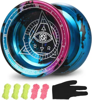 HXBER YOYO Ball, Professional Yoyo Competitive Aluminum Yoyo Ball Yo Yo Gift with Strings and Glove