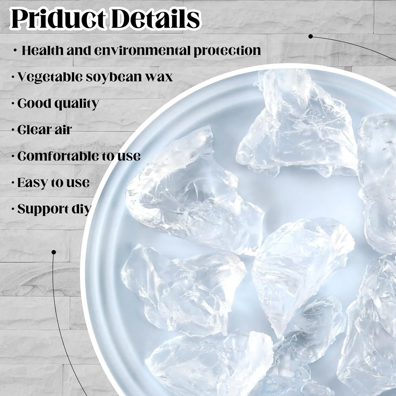 HyqehrtYazc 4.4 lb Clear Jelly Candle Wax High Density Gel Wax for Candle Making 50 Pcs Wick and 60 Pcs Wick Stickers for DIY Making Handmade Projects Material Supplies