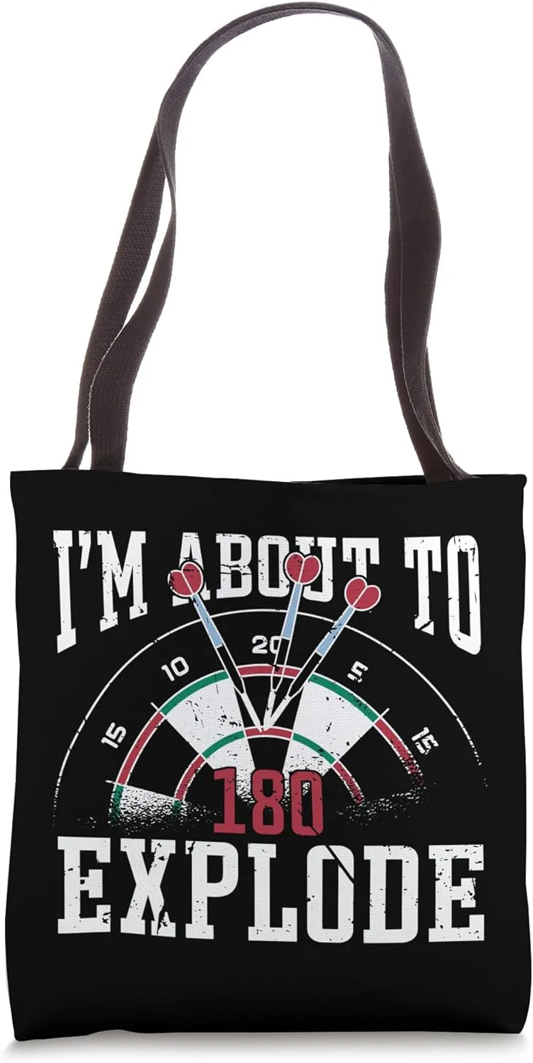 I'm About To Explode Playing Darts Darter Bullseye Darts Tote Bag