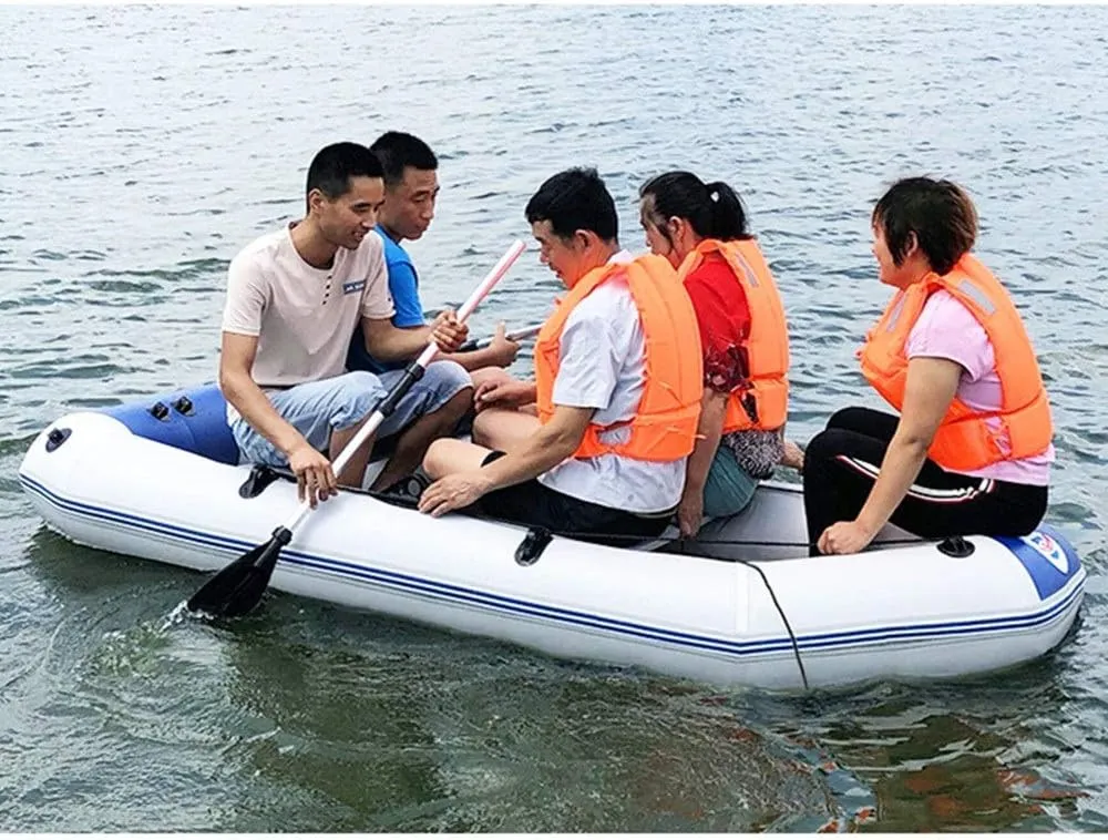 Inflatable Kayak 2.3 Meters 3-4 People Fishing Boat Motor Inflatable Boat Kayak Upgraded Rubber Boat Thick Hard Bottom Inflatable Boat