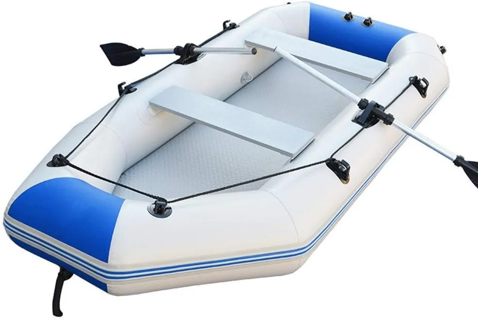 Inflatable Kayak 2.3 Meters 3-4 People Fishing Boat Motor Inflatable Boat Kayak Upgraded Rubber Boat Thick Hard Bottom Inflatable Boat