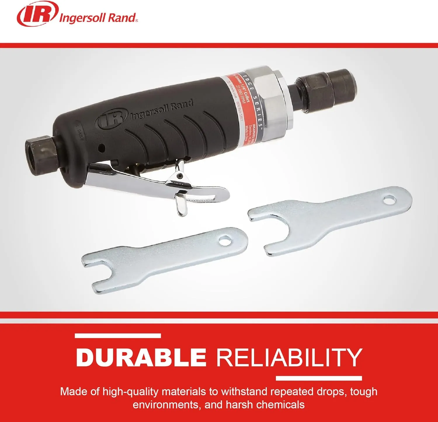 Ingersoll Rand 3107G 1/4-Inch Straight Air Die Grinder with Ergonomic Grip