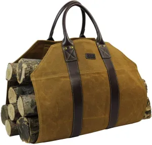 INNO STAGE Canvas Wood Carriers Firewood Log Tote Bag Waxed Canvas Fire Wood Carrying Hay Hauling Holder for Fireplace Stove Accessories Indoor Outdoor Camping