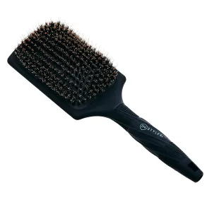 InStyler Smoothing Paddle Hair Brush - Helps Smooth Away Frizz While Drying Hair - Includes Extended Boar Bristles and Rubber Handle for Comfort