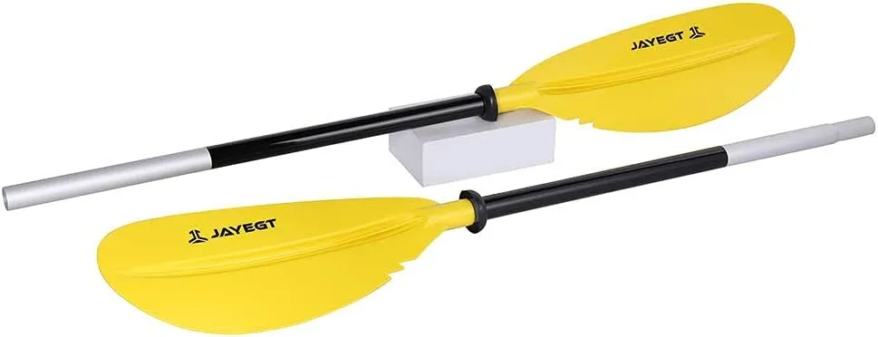 JAYEGT Kayak Paddle 87.4Inch/222CM Aluminum Alloy Shaft Kayaking Boating Oar with Paddle Leash, 1 Paddle   1 Leash