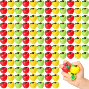 Jerify 90 Pcs Fruit Stress Ball Toys Red Green and Yellow Fruit Stress Relief Balls Fruit Fidget Stress Balls for Finger Exercise School Classroom Carnival Party Decoration Supplies