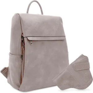 JESSIE & JAMES Sierra Concealed Carry Lock and Key Backpack Purse - Taupe