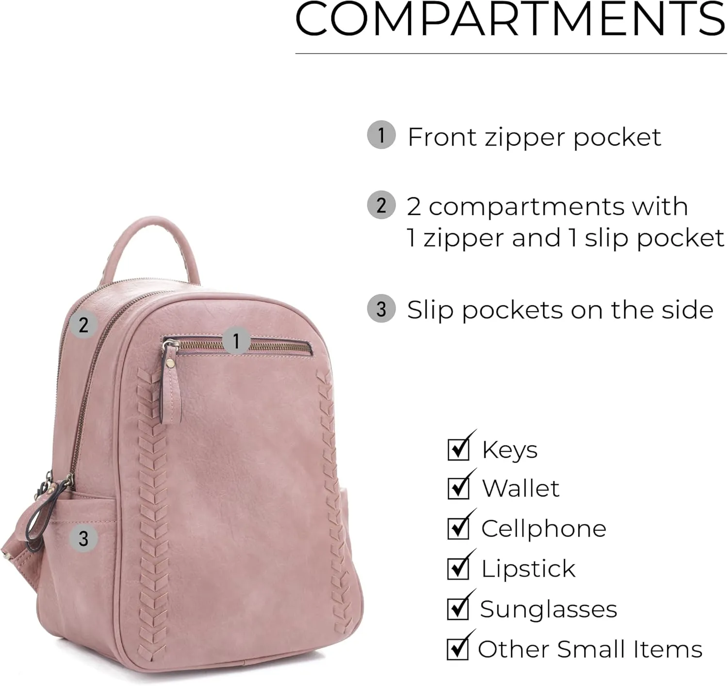 JESSIE & JAMES Women's Large Multi Compartments Fashion Concealed Carry Backpack|MV