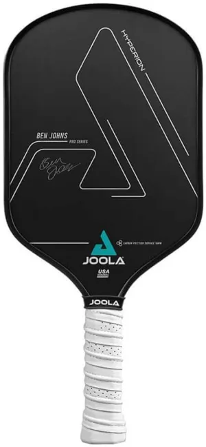 JOOLA Ben Johns Hyperion Pickleball Paddle - Select Raw Carbon Surface or Carbon Abrasion Surface for Increased Power and Spin - Elongated Grip Handle - Carbon Fiber Pickleball Paddle - USAP Approved