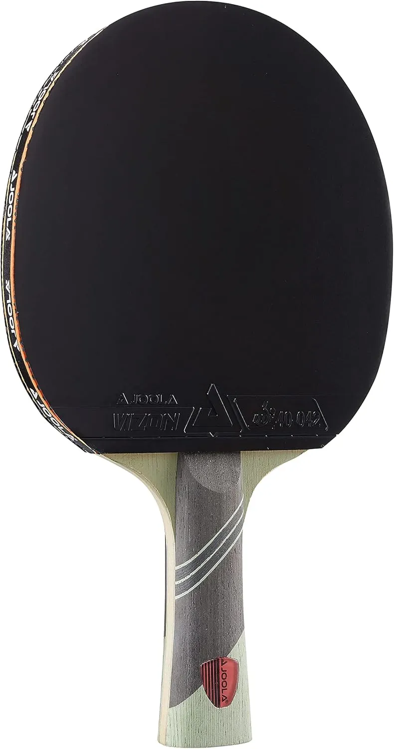 JOOLA Omega Speed - Table Tennis Racket for Advanced Training with Flared Handle - Tournament Level Ping Pong Paddle with Vizon Table Tennis Rubber- Designed for Speed