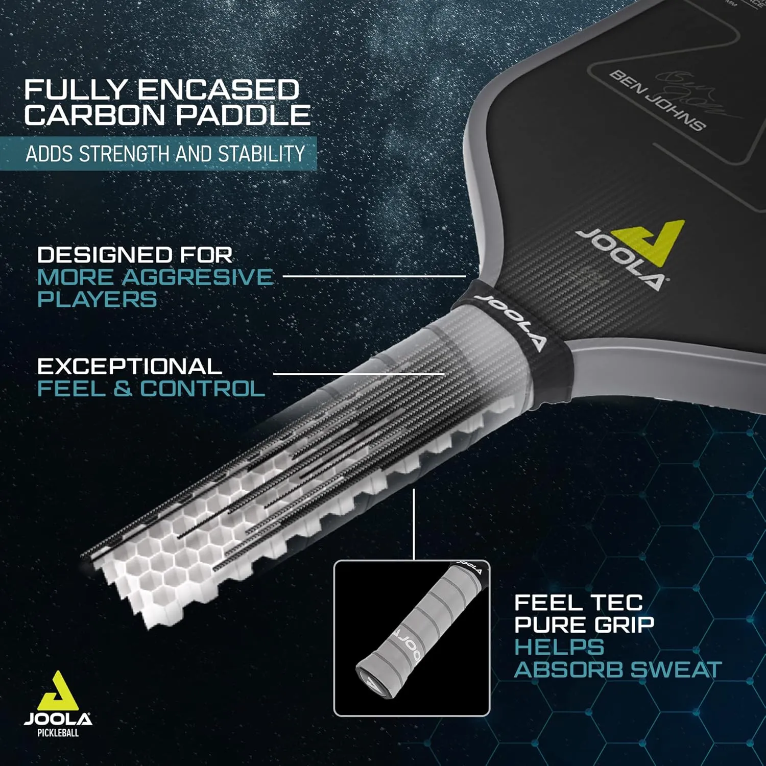 JOOLA Professional Pickleball Paddles – Charged Surface Technology for Power & Feel – Select Perseus or Hyperion Shape – Fully Encased Carbon Fiber – USAP Approved – Well Balanced w/Pop & Control