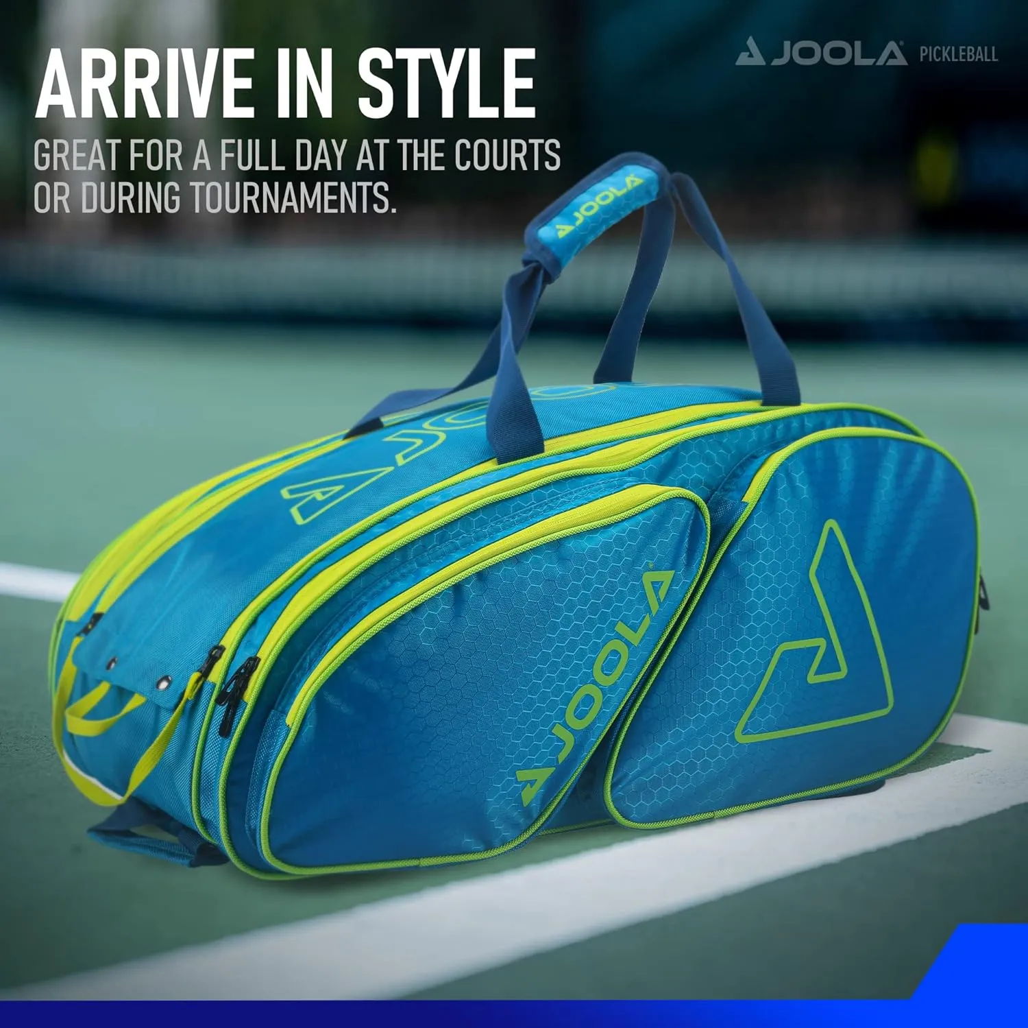 JOOLA Tour Elite Pickleball Bag - Backpack & Duffle Bag for Pickleball Paddles & Accessories - Holds 4  Paddles - Includes Fence Hook - Choose from Multiple Colors.