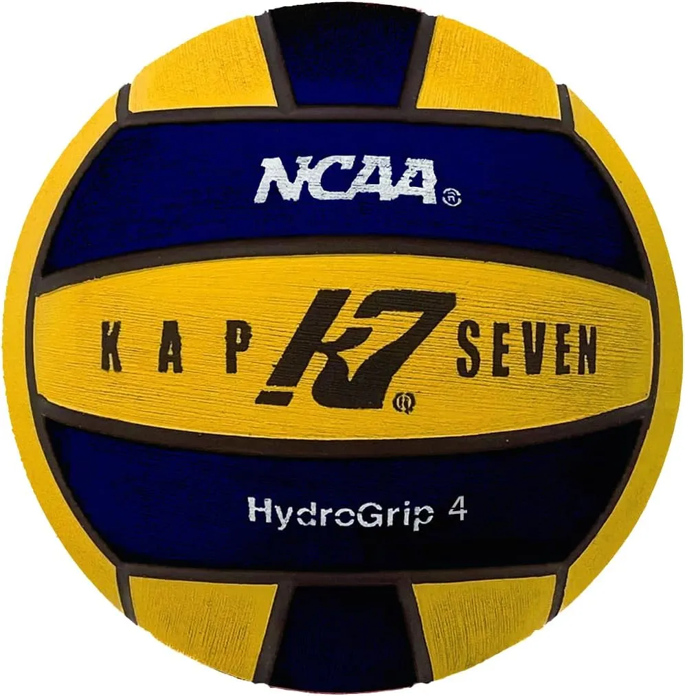 KAP7 Size 4 HydroGrip Water Polo Ball (Offical Ball of The NCAA), Yellow/Navy