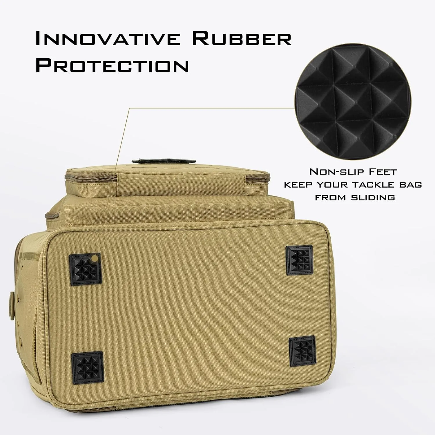 KastKing Karryall Fishing Tackle Bags with 4 * 3700 Tackle Trays, Fishing Bags for Saltwater or Freshwater Fishing - Fishing Gear Storage, Khaki