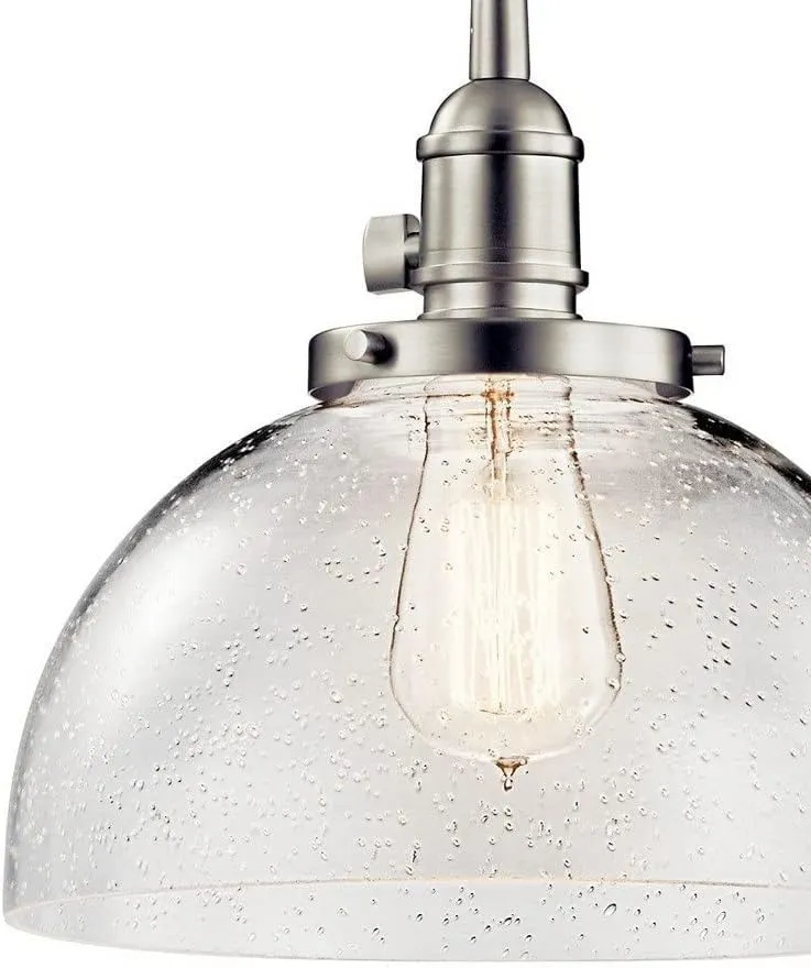 Kichler Avery 9.25" 1 Light Goblet Mini Pendant with Clear Seeded Glass Olde Bronze®