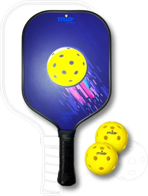 Kid's Pickleball Set (Ages 8-12), USAPA Approved Kid's Pickleball Paddle with Textured Surface for Better Controls and Smaller Balls for Optimal Sweet Spot.