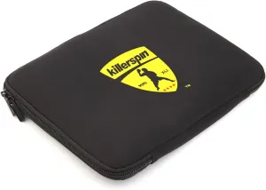 Killerspin Black Sleeve Table Tennis Paddle Bag - Ping Pong Case for 4 Paddles Secured with Elastic Fastener (605-29)