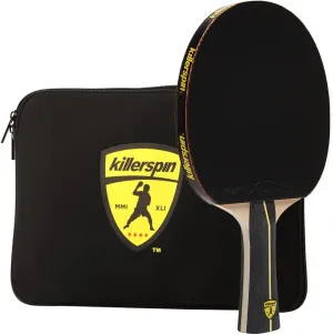Killerspin Jet Black Ping Pong Paddle - Table Tennis Rackets for Beginner & Advanced Table Tennis Players -Flared Handle – Control with Comfort