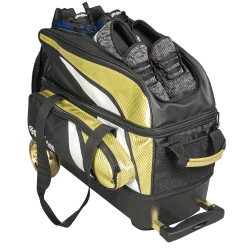 KR Strikeforce Cruiser Lux Double Roller Gold Bowling Bag