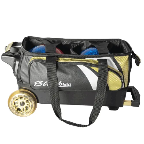 KR Strikeforce Cruiser Lux Double Roller Gold Bowling Bag
